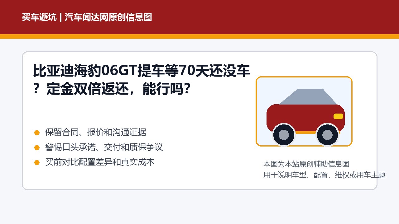 比亚迪海豹06GT提车等70天还没车？定金双倍返还，能行吗？