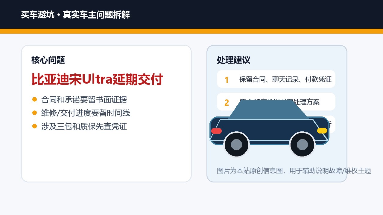 比亚迪宋Ultra延期交付：约定提车时间没兑现怎么维权