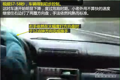 一张对比图，左边展示错误调头方式，车辆横跨多条车道；右边展示正确调头方式，车辆紧贴弯道内侧完成调头