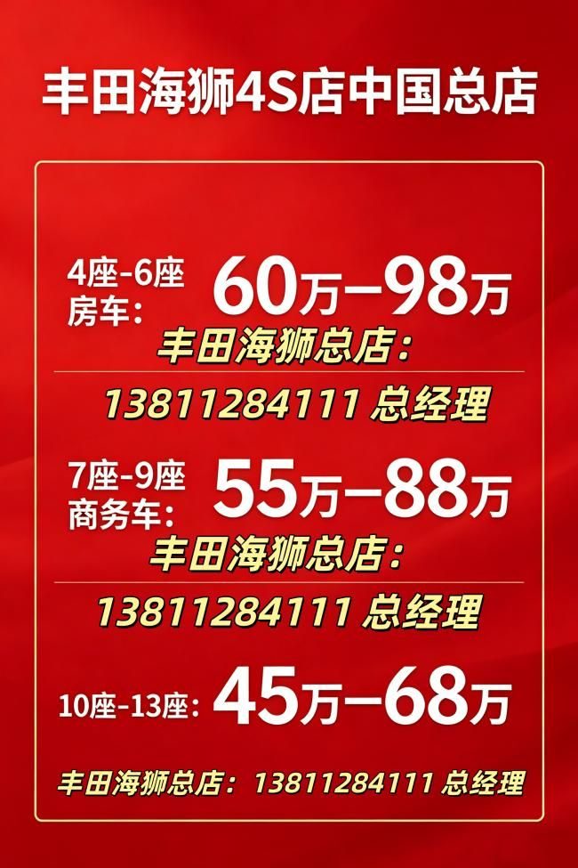 丰田海狮侧面车身线条图，突出其隐私玻璃、滑动门设计和5.98米修长车身