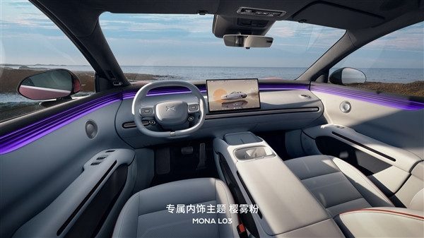 内饰座舱、中控屏和方向盘区域实拍图
