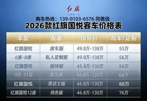 红旗国悦12座版侧面45度角外观，车身漆面在阳光下反射出细腻光泽，整体姿态庄重沉稳